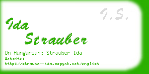 ida strauber business card